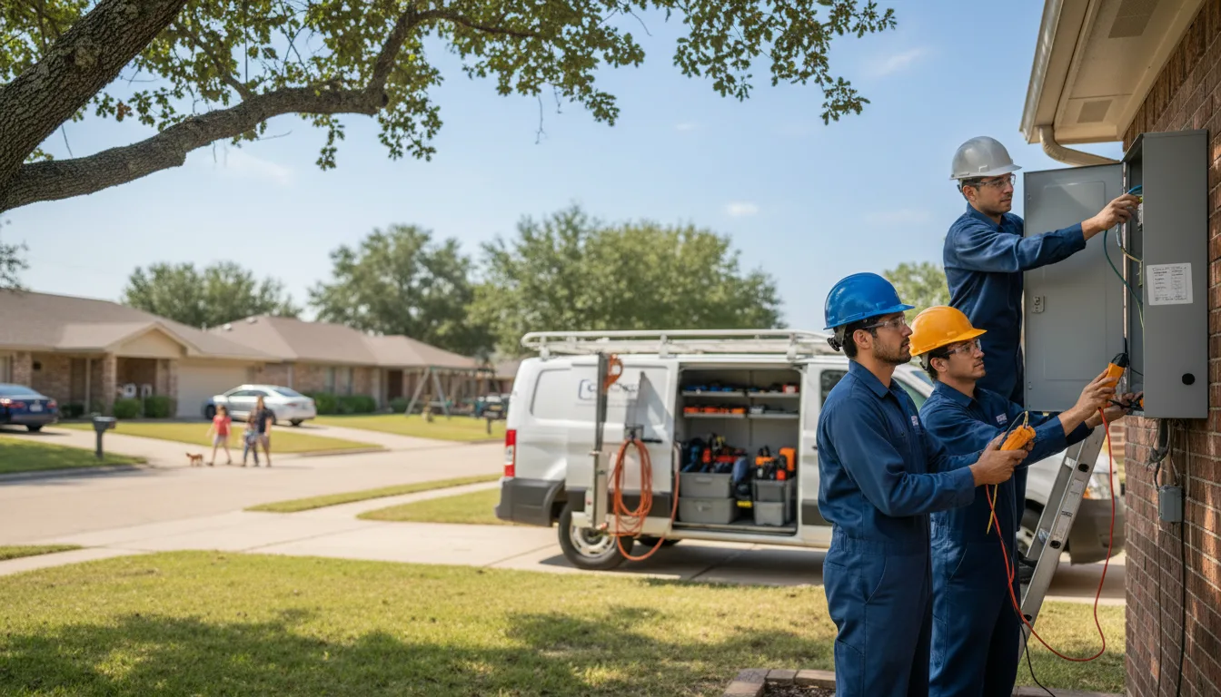 Certified electrician providing emergency electrical services in Gould, OK